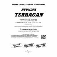 Hyundai Terracan. Модели 2001-2007 года выпуска с бензиновым G6CV (3,5 л V6) и дизельными D4BH (2,5 л) и J3 (2,9 л CRDi) двигателями. Включая рестайлинг с 2003 года. Руководство по ремонту и техническому обслуживанию