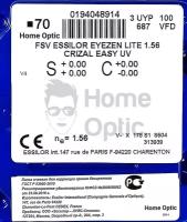 Линза Essilor 1.56 Eyezen lite 0.4 Crizal Easy UV