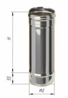 Дымоход Феррум нержавеющий (430/0,8 мм), ф150, L=0,5м
