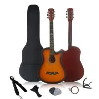 Акустическая гитара 38 дюймов + комплект для начинающего гитариста