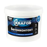 Грунтовка водно-дисперсионная бетонконтакт Krafor, 12 кг