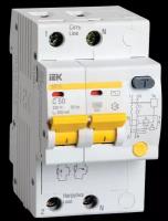 Выключатель автоматический дифференциального тока 2п C 50А 300мА тип AC 4.5кА АД-12 IEK MAD10-2-050-C-300 (3шт.в упак.)