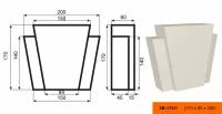 Фасадный замковый камень из пенополистирола с покрытием LEPNINAPLAST (Лепнинапласт) ЗВ-170/1