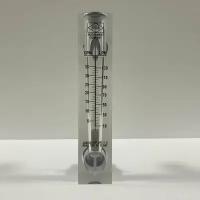 Ротаметр (расходомер) воды LZM-25Z, диапазон измерения 10-130 л/мин (LPM), акриловый корпус, фитинги ПВХ, без регулятора расхода воды