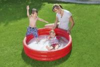 Надувной бассейн для детей 140л 122х25см красный