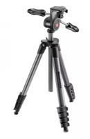 Штатив Manfrotto Compact Advanced MKCOMPACTADV-BK, с встроенной 3D головой, чёрный