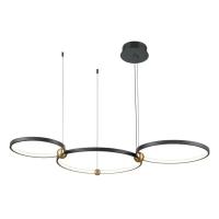 Подвесная люстра Vele Luce Atomo VL7252P03, LED, 68Вт, кол-во ламп:3шт., Черный