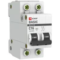 Автоматический выключатель Ekf Basic 2P 16А (C) 4,5кА ВА 47-29 (mcb4729-2-16C)