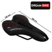 Седло Dream Bike спорт-комфорт, цвет красный 7342383