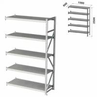 Стеллаж металлический (приставная секция) практик 