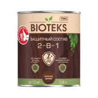 Защитный лессирующий состав для дерева Bioteks 2-в-1, 0,8 л, красное дерево