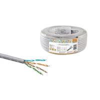 Кабель витая пара народный U/UTP Cat 5e 4х2х24AWG CCA (25м) PVC, серый TDM SQ0107-0113 (1 упак)