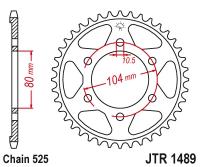 JT Звезда цепного привода JTR1489.44