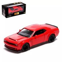 Машина металлическая DODGE CHALLENGER SRT DEMON, 1к32, инерция, цвет красный