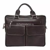 Мужская кожаная деловая сумка LAKESTONE Holford Brown 926013/BR