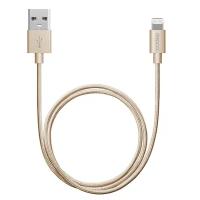 Кабель Deppa для iPod, iPhone, iPad 1,2м MFI USB-Lightning Gold (72188)