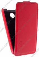 Кожаный чехол для Lenovo A376 Aksberry Protective Flip Case (Красный)