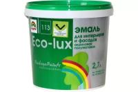 Универсальная эмаль Радуга Эко-Люкс ВД-АК 113 База А 2,7 л, под колеровку 141368