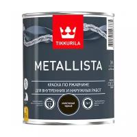 Краска для металла по ржавчине 3в1 молотковая Metallista TIKKURILA 0,9 л черная