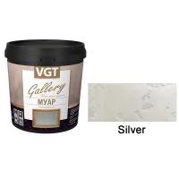 Состав лессирующий декоративный VGT Gallery Муар (2,2кг) white silver