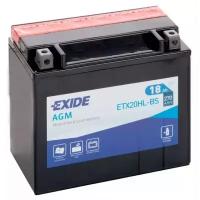 Аккумулятор Exide мото 18 ач ETX20HL-BS