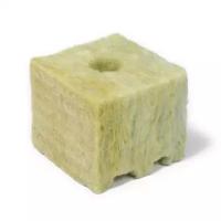 Субстрат минераловатный в кубике, 7.5 × 7.5 × 6.5 см, отверстие 15 × 15 мм, «Эковер»