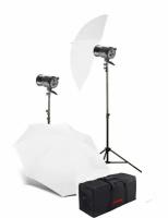 Комплект постоянного освещения Jinbei QZ-1000 Quartz Light 3200K Translucent Softlight Umbrella Kit №2