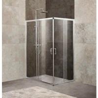 Душевой уголок BelBagno Unique AH-2 115-100х90-75 рифленый Punto, хром (UNIQUE-AH-2-100/115-75/90-P-Cr)