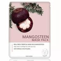 Маска тканевая для лица «Мангостин» Jungnani Real Fresh Tropical Mask Pack Mangosteen (10 шт.)