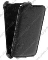 Кожаный чехол для Explay Bit Aksberry Protective Flip Case (Чёрный)