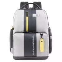 Рюкзак кожаный Piquadro CA4550UB00BM/GRGR желто-серый