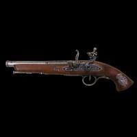 Пистоль системы флинтлок 18 века под левую руку (сувенирный) KSVA-DE-1127-G