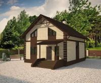 Проект жилого дома STROY-RZN 15-0024 (125,5 м2, 8,7*9,74 м, керамический блок 440 мм, облицовочный кирпич)