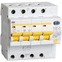 Дифференциальный автоматический выключатель четырёхполюсный IEK АД14 6А, 10мА, тип AC, характеристика C