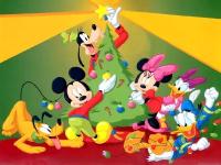 Деревянные пазлы для малышей Микки Маус и рождественская елка Детская Логика