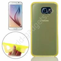 Тонкий пластиковый чехол для Samsung Galaxy S6 Edge (желтый)