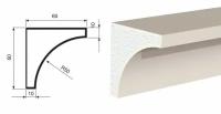 Фасадный декоративный карниз Лепнинапласт КВ-60/1