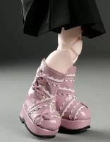 Сапожки Dollmore French Ribbon Boots (Французские ленты розовые для кукол Доллмор 26 см)