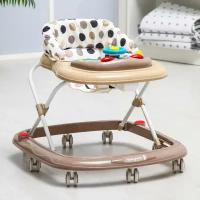 Ходунки Baby care Ходунки Flip, бежевые точки, игровая панель, 8 колёс