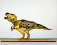 Конструктор из дерева Динозавр для самостоятельной сборки и раскраски Детская Логика