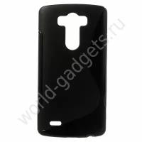 Мягкий пластиковый чехол для LG G3 (черный)