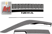 Дефлекторы боковых окон для Daewoo Nexia 1995-2008 Серия Art белая