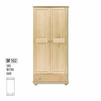 Шкаф распашной двухстворчатый деревянный Витязь-102