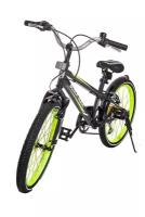 Детский спортивный городской двухколесный велосипед для мальчиков Black Aqua Sport на 20 колесах 6 скоростной