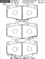 Дисковые тормозные колодки Advics / Sumitomo SN292P Toyota: 04465-0K020