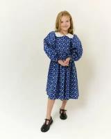 Платье для девочки/платье из хлопка/нарядное платье для девочки, размер 110-116