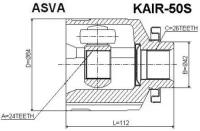 Шрус внутренний правый 24x42x26 Asva KAIR50S Hyundai / Kia (Mobis): 49591-1F210 49592-1F500 Kia Sportage (Je_ Km_)