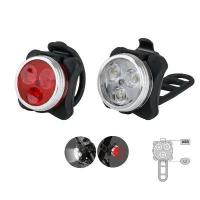 Универсальный фонарь для велосипеда LED Light Combo Zecto Drive HJ-030, USB, белый