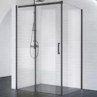 Душевой уголок BelBagno Acqua 140х90 ACQUA-AH-1-140/90-C-NERO профиль Черный стекло прозрачное