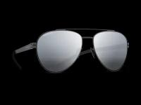 Титановые солнцезащитные очки GRESSO California - авиаторы / серые